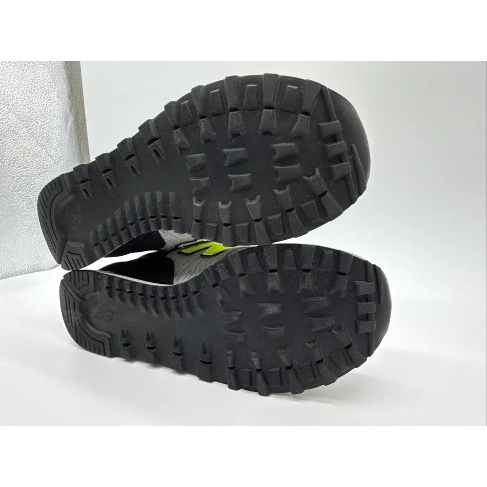 New Balance 9.5B 574 women's sneakers Shoes Gray Black Neon Yellow
